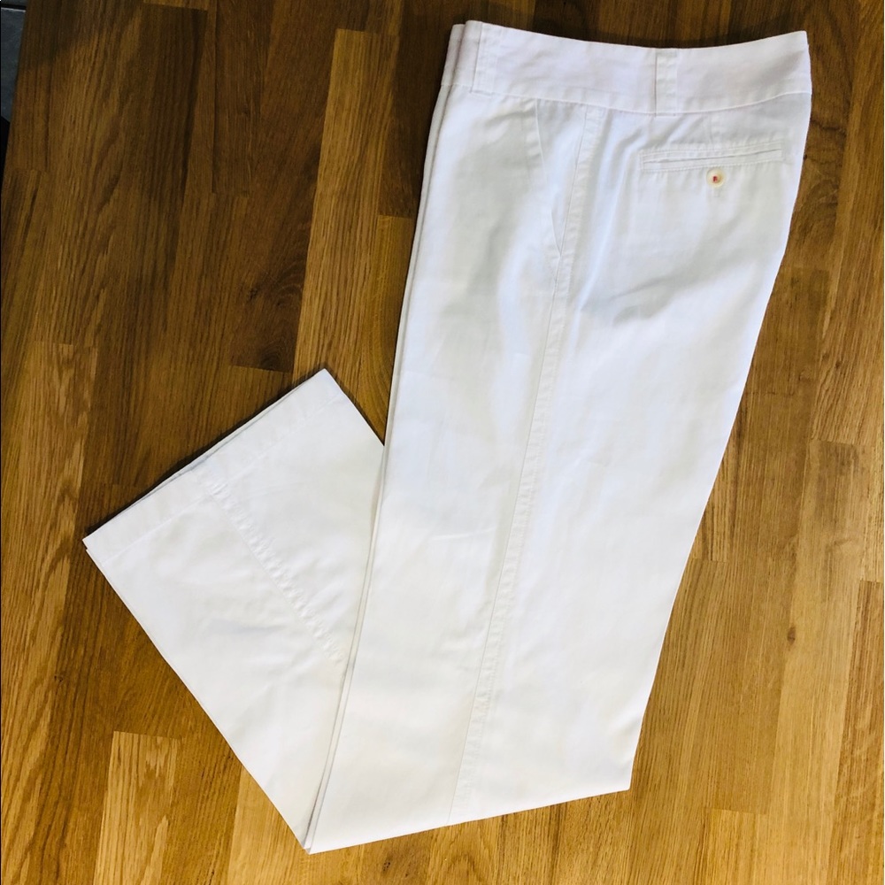 LILLY PULITZER WHITE CLASSIC TROUSER SIZE 2